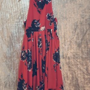 Free People Flutterby Dress in floral with pleating Woman's Size 4